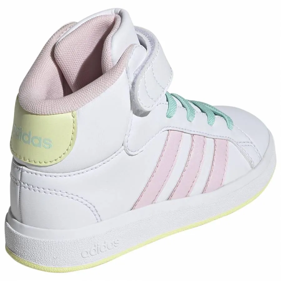ADIDAS GRAND COURT MID KIDS SNEAKERS IE8705 CLPINK/ICEYEL